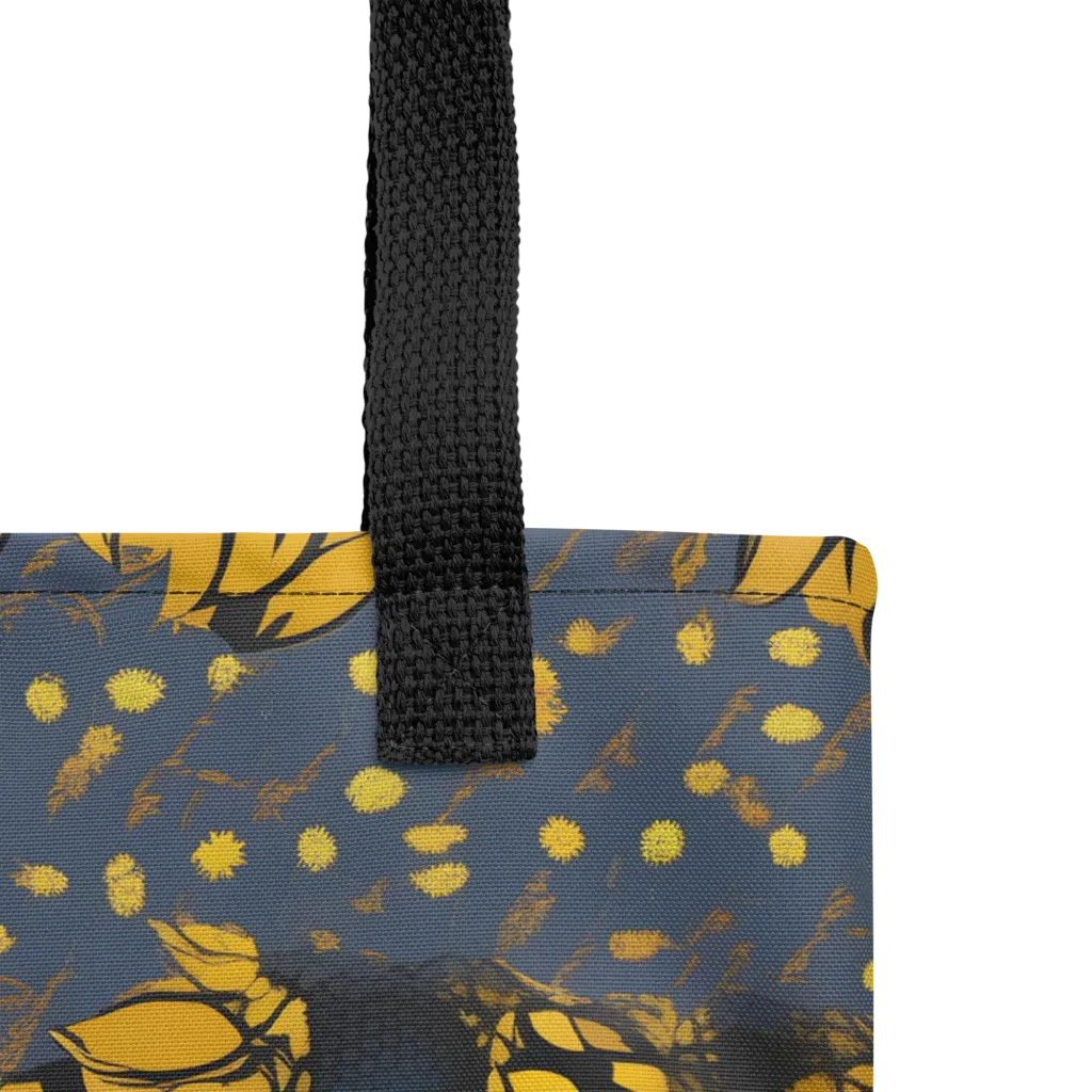 Golden Midnight Bloom on Tote Bag — Product details
