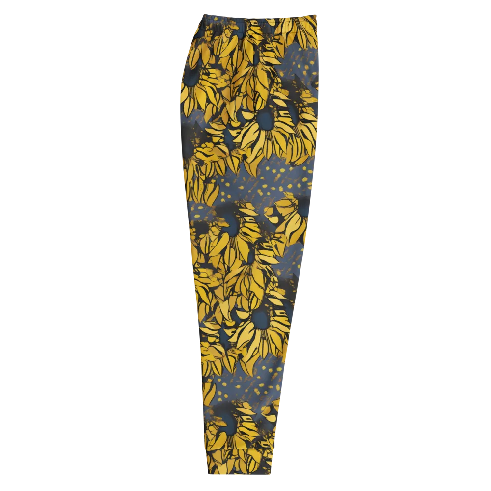 Golden Midnight Bloom on Men's Joggers — Right