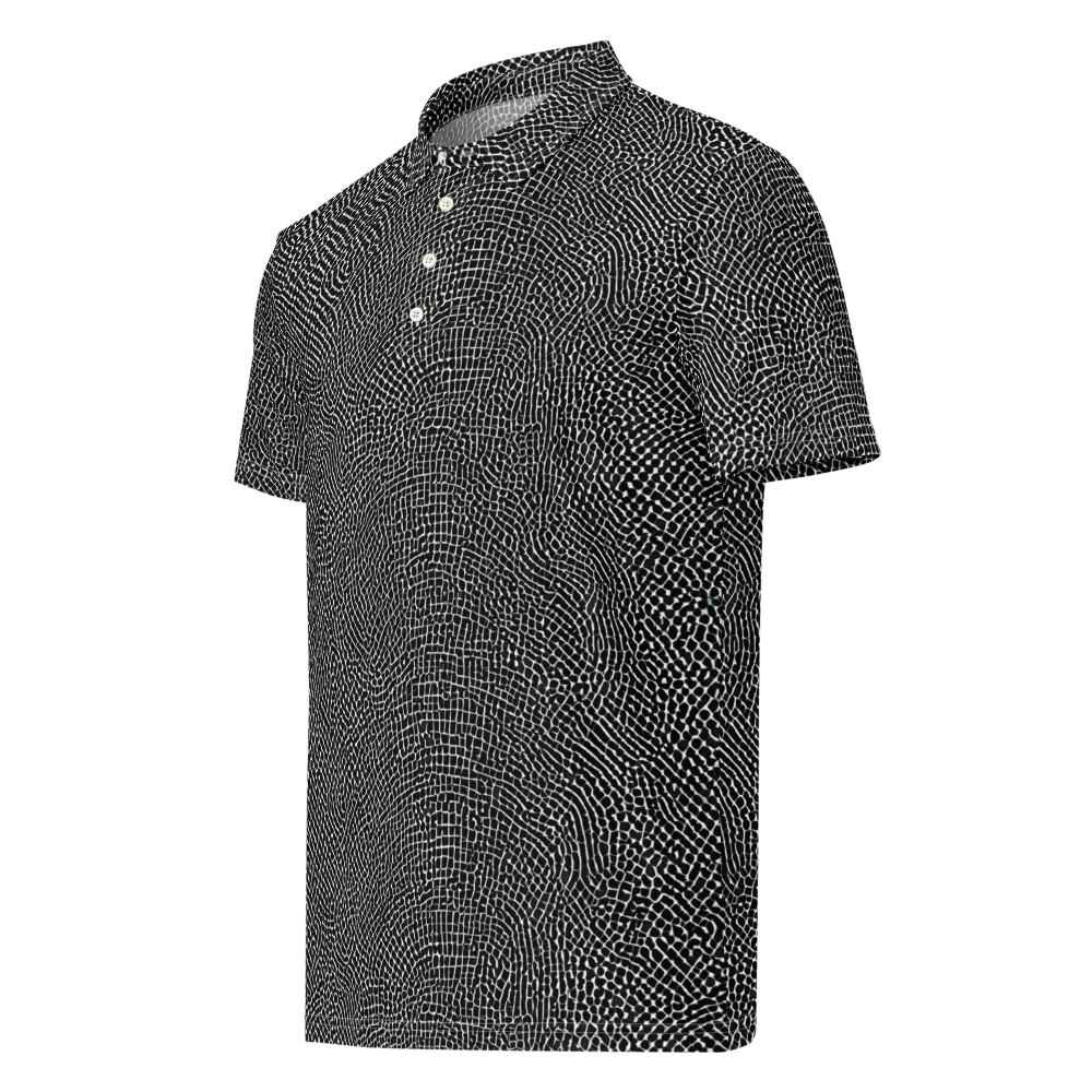 Nocturne Hide on Men's Slim Fit Polo Shirt — Left Front