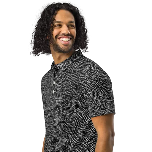 Nocturne Hide on a Men's Slim Fit Polo Shirt