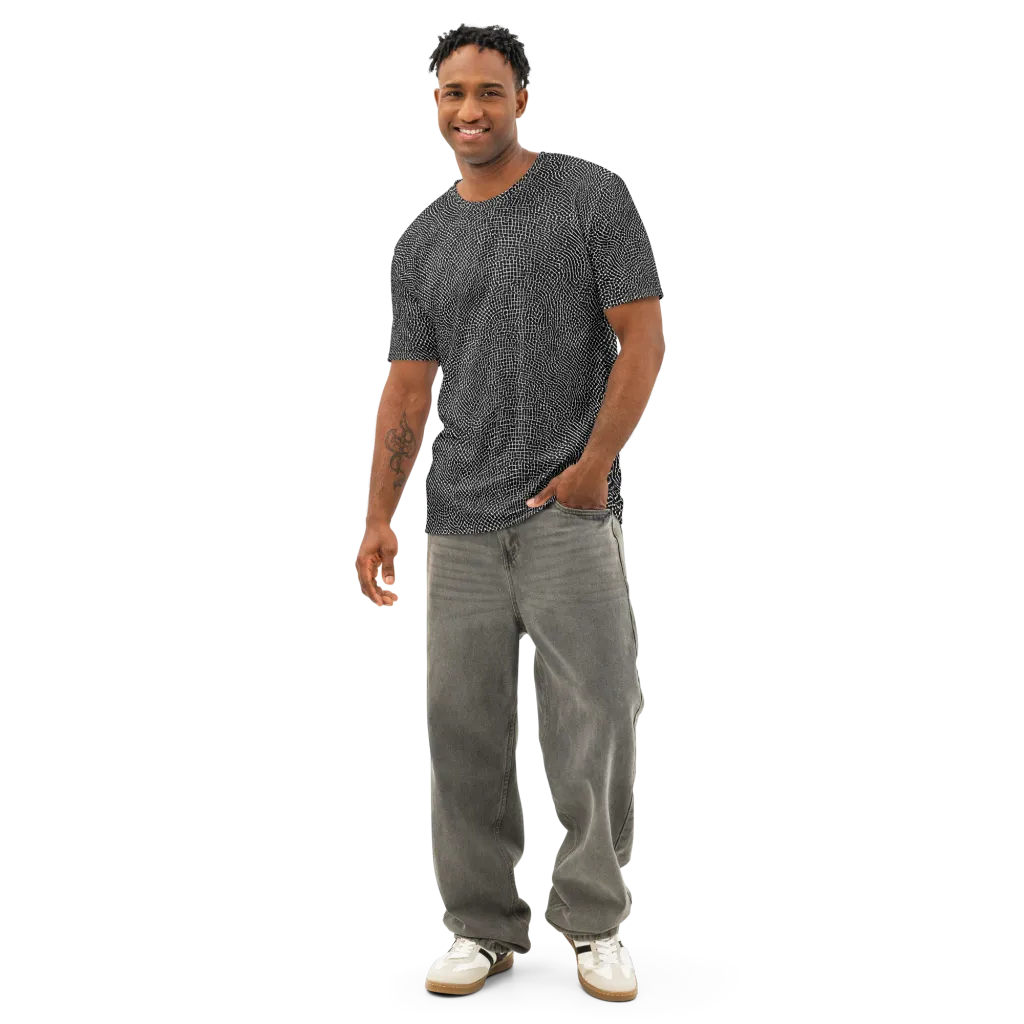Nocturne Hide on Men's Cotton Crew Neck T-Shirt — Front