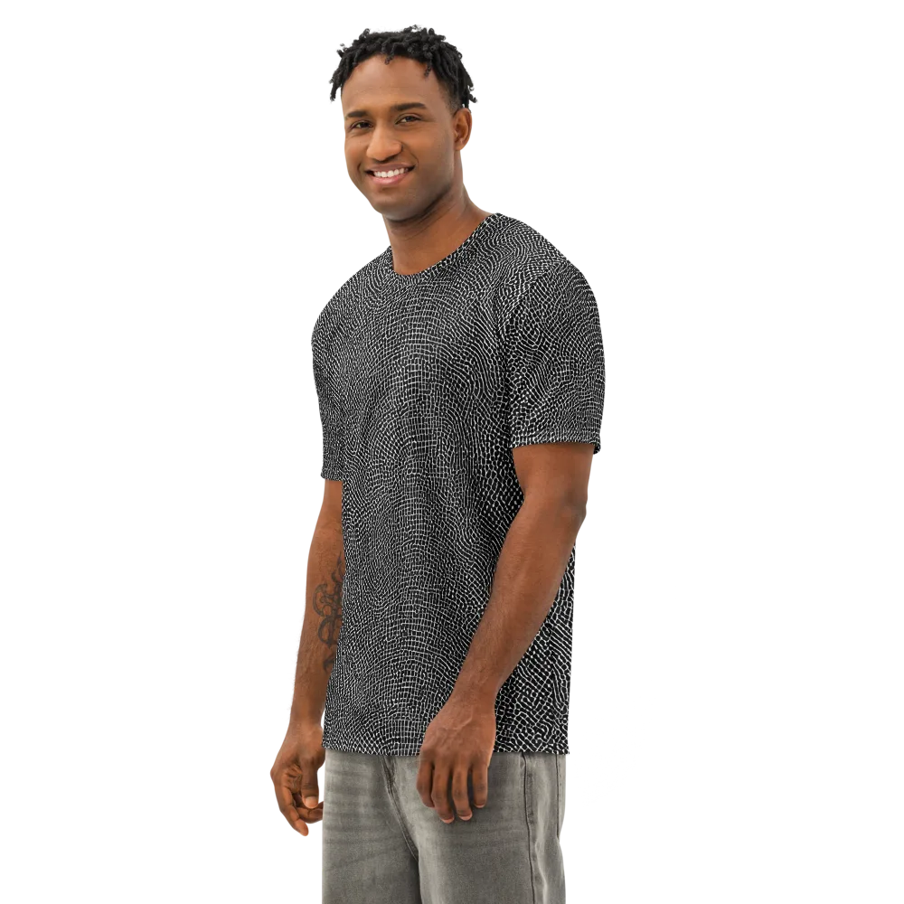 Nocturne Hide on Men's Cotton Crew Neck T-Shirt — Left Front