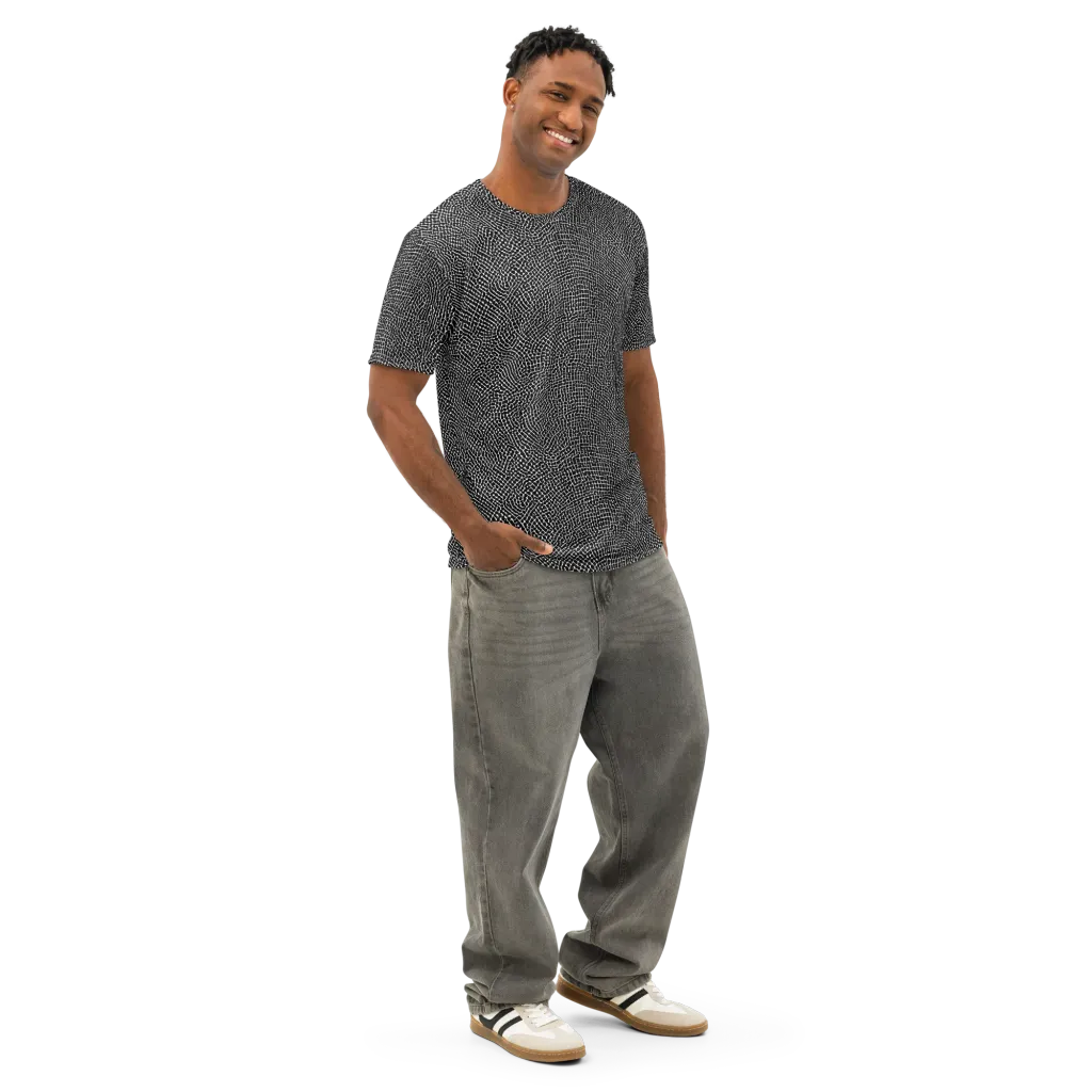 Nocturne Hide on Men's Cotton Crew Neck T-Shirt — Right Front