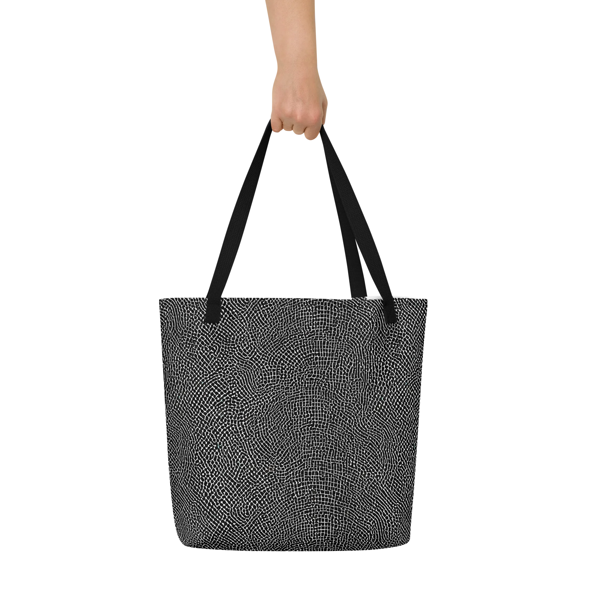 Nocturne Hide on Large Tote Bag W/ Pocket — Front