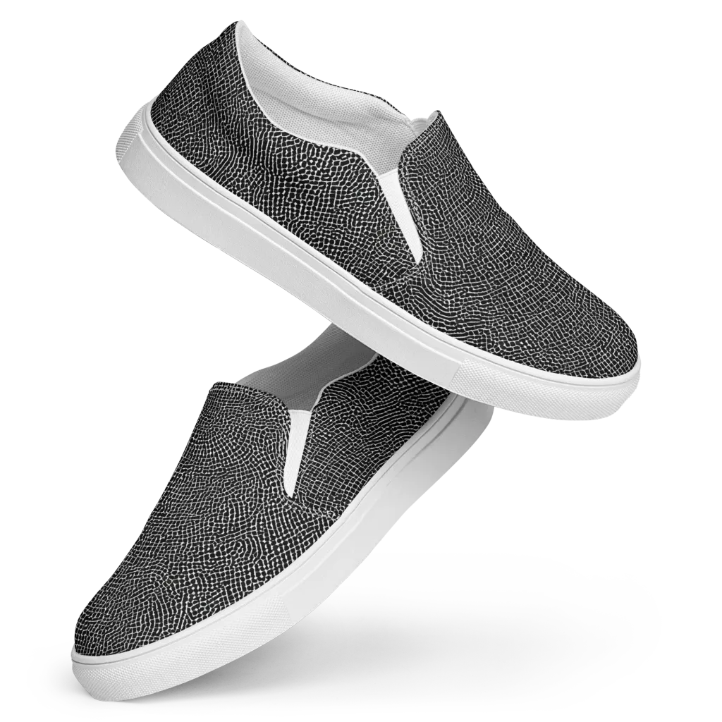 Nocturne Hide on Women's Slip-On Canvas Shoes — Front