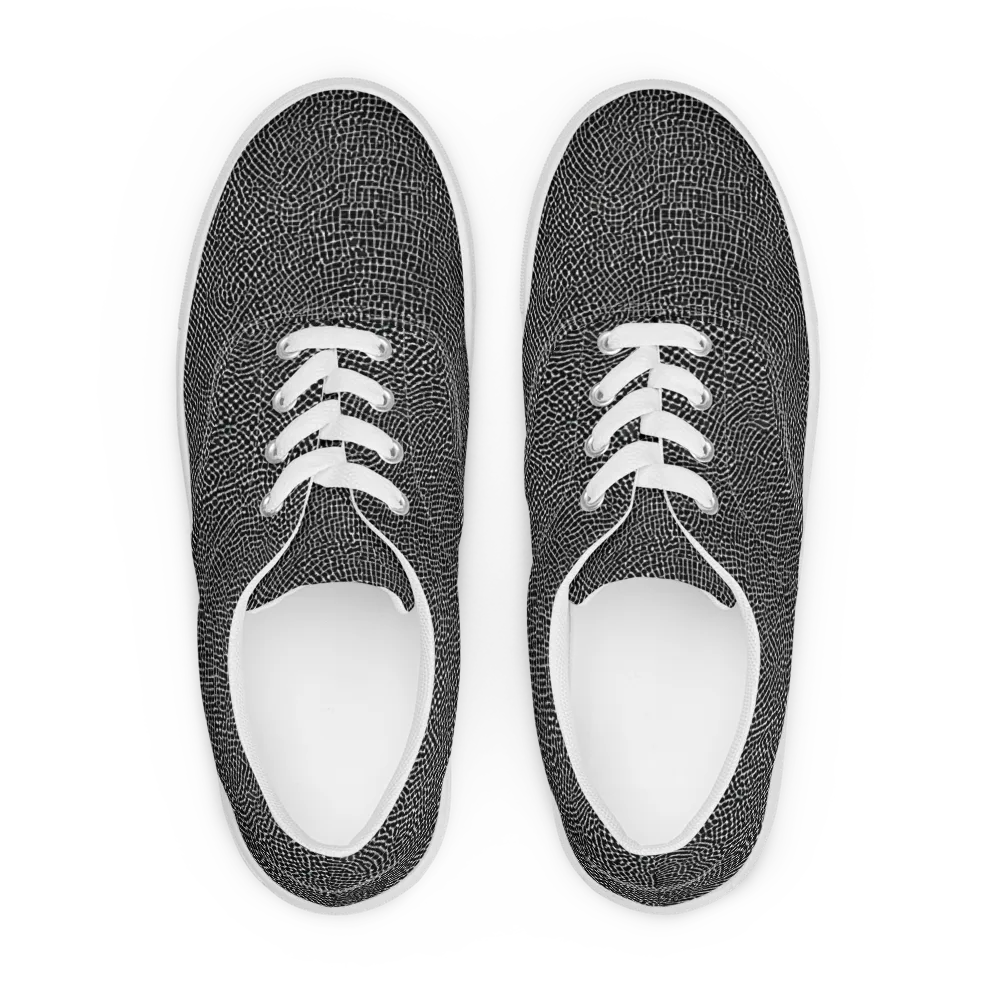 Nocturne Hide on Men's Lace-Up Canvas Shoes — Front