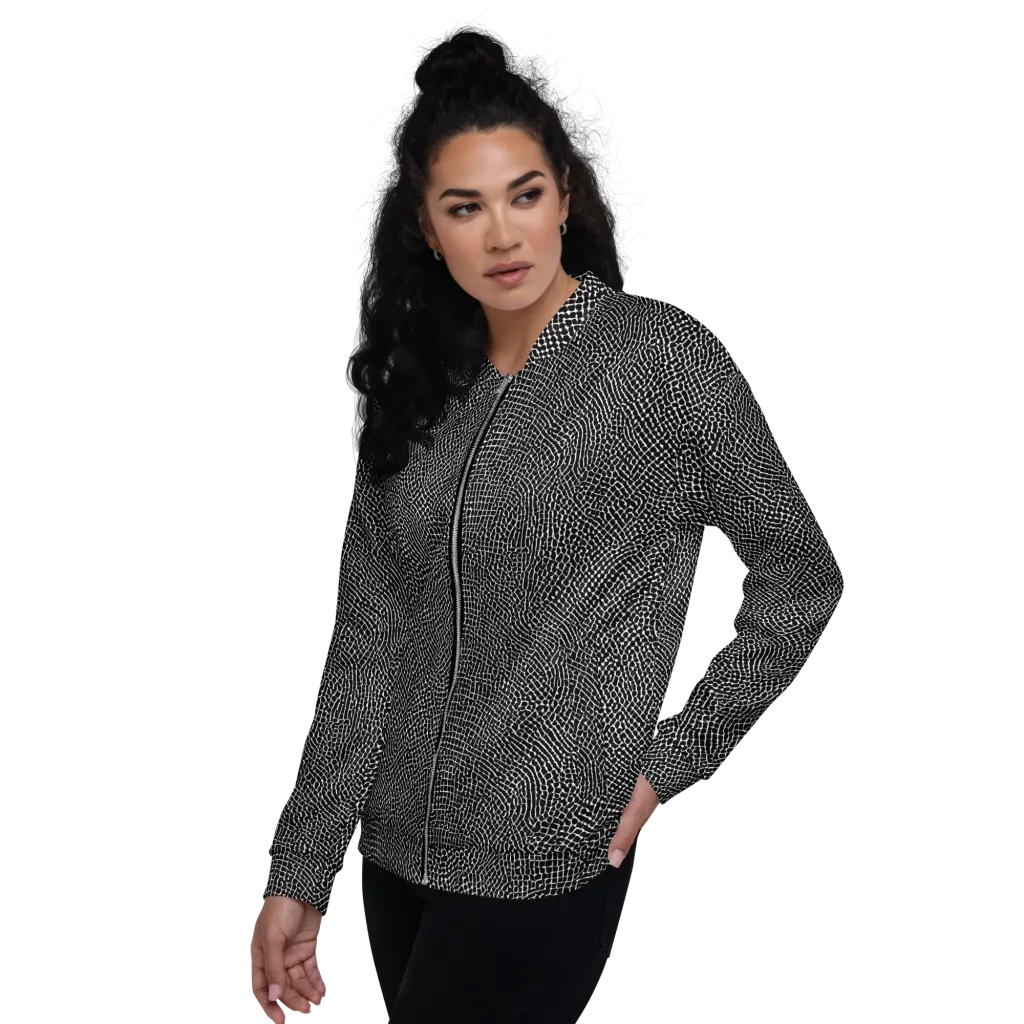 Nocturne Hide on Bomber Jacket — Left