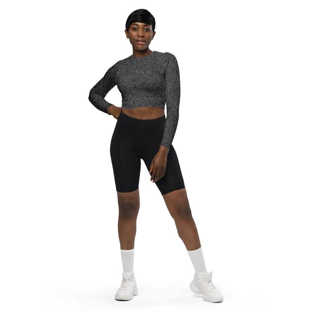 Nocturne Hide on Long Sleeve Crop Top — Front