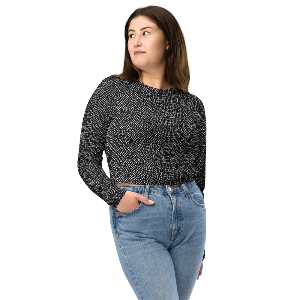 Nocturne Hide on Long Sleeve Crop Top — Front