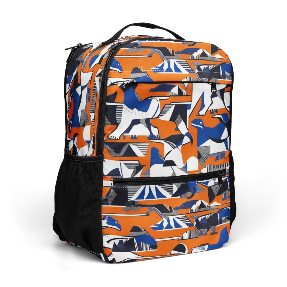 Orange Aviary on Utility Backpack — Right Front