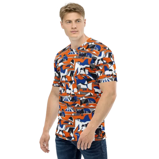 Orange Aviary on a Men's Crew Neck T-Shirt