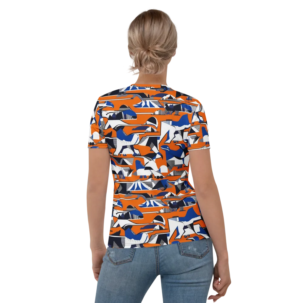 Orange Aviary on Women's Crew Neck T-Shirt — Back
