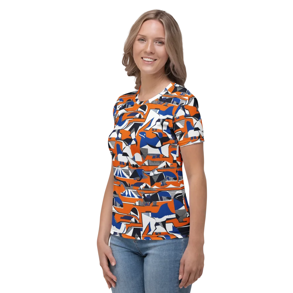 Orange Aviary on Women's Crew Neck T-Shirt — Left