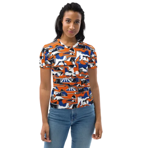 Orange Aviary on a Women's Crew Neck T-Shirt