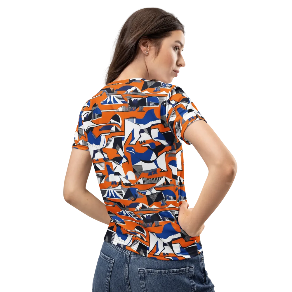 Orange Aviary on Women's Crew Neck T-Shirt — Back