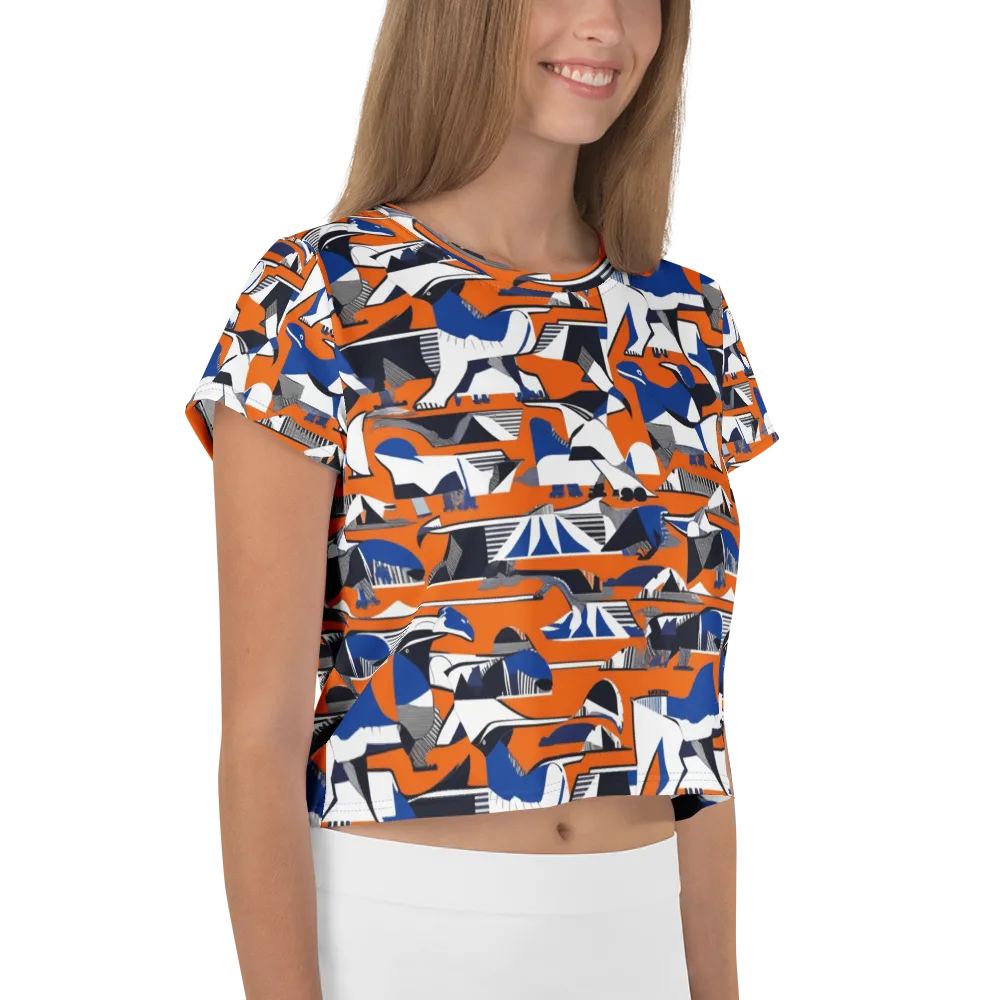 Orange Aviary on Crop Tee — Right