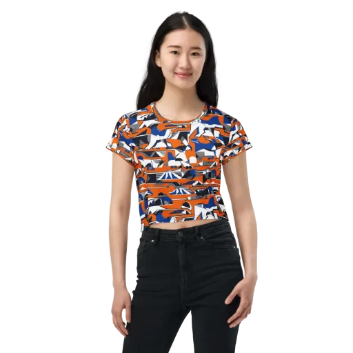 Orange Aviary on a Crop Tee