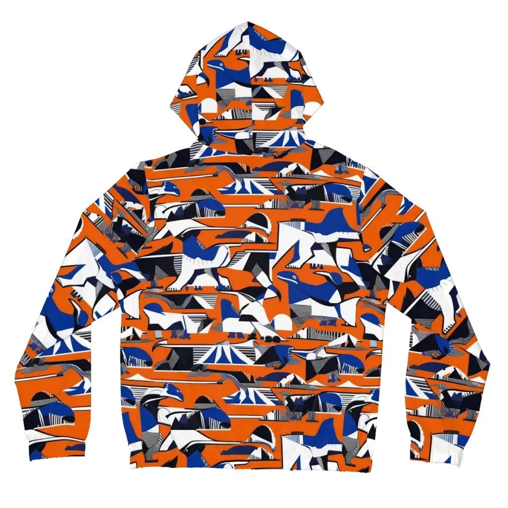 Orange Aviary on Women's Full-Zip Hoodie — Back