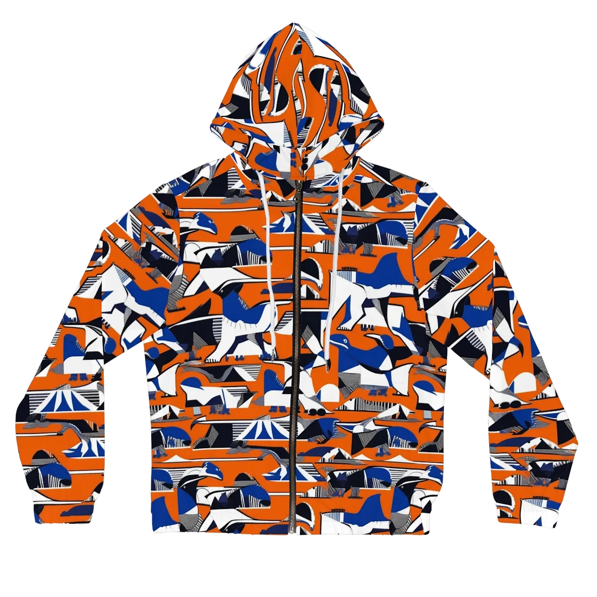 Orange Aviary on Women's Full-Zip Hoodie — Front
