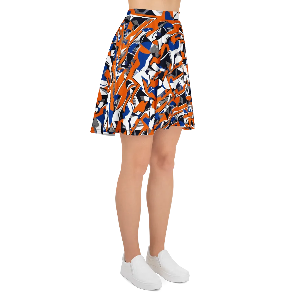 Orange Aviary on Skater Skirt — Right