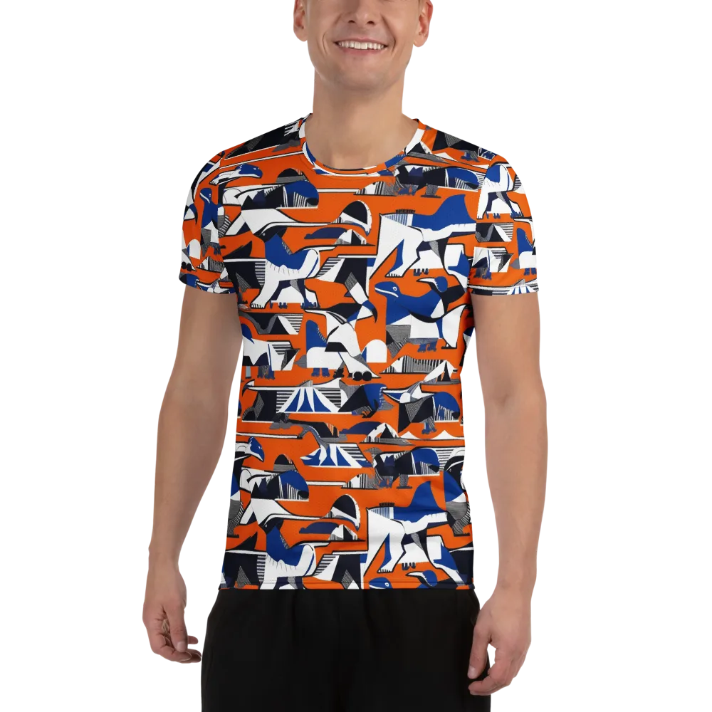 Orange Aviary on Men's Athletic T-Shirt — Front