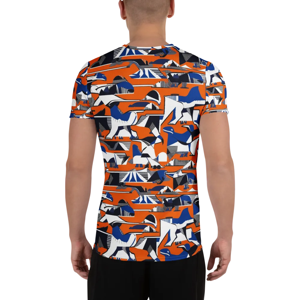 Orange Aviary on Men's Athletic T-Shirt — Back