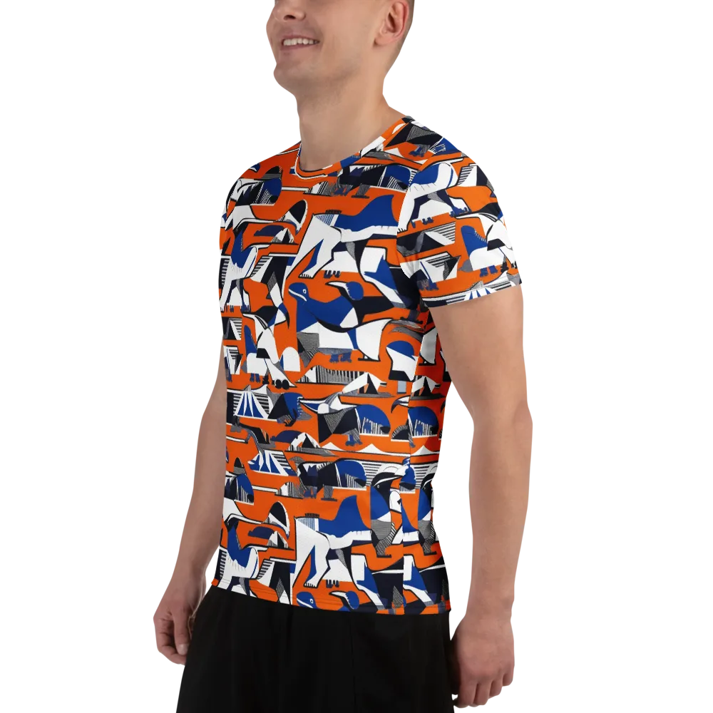 Orange Aviary on Men's Athletic T-Shirt — Left