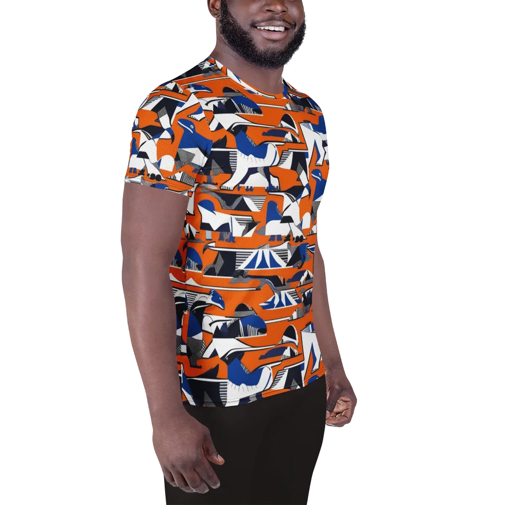 Orange Aviary on Men's Athletic T-Shirt — Right