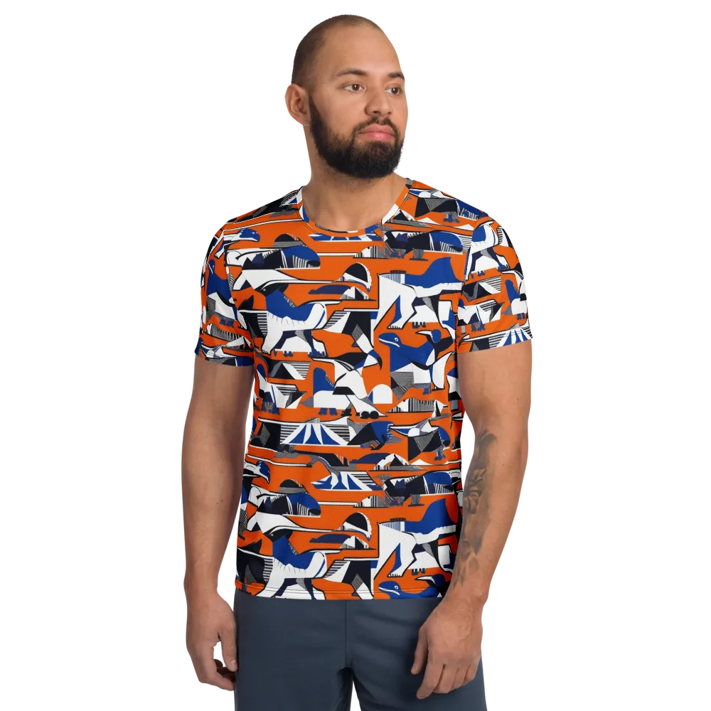Orange Aviary on Men's Athletic T-Shirt — Front