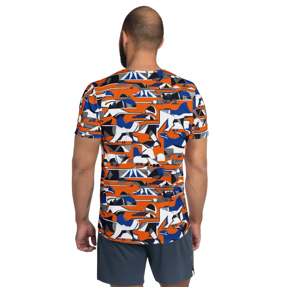 Orange Aviary on Men's Athletic T-Shirt — Back