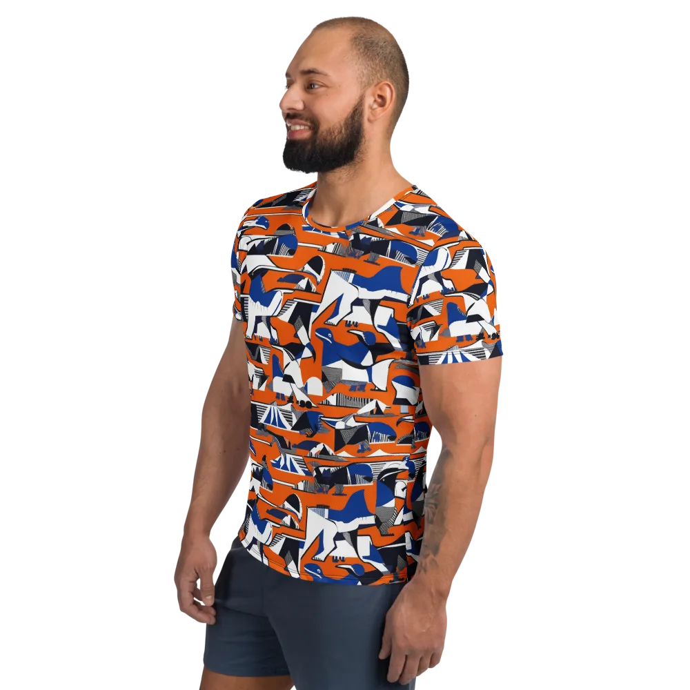 Orange Aviary on Men's Athletic T-Shirt — Left