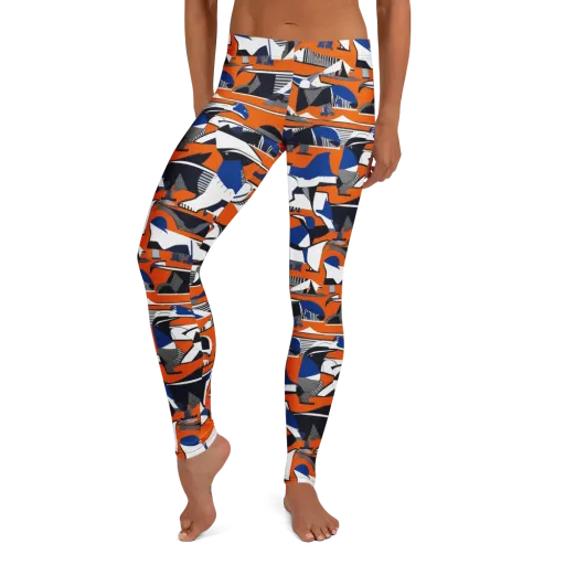 Orange Aviary on a Leggings