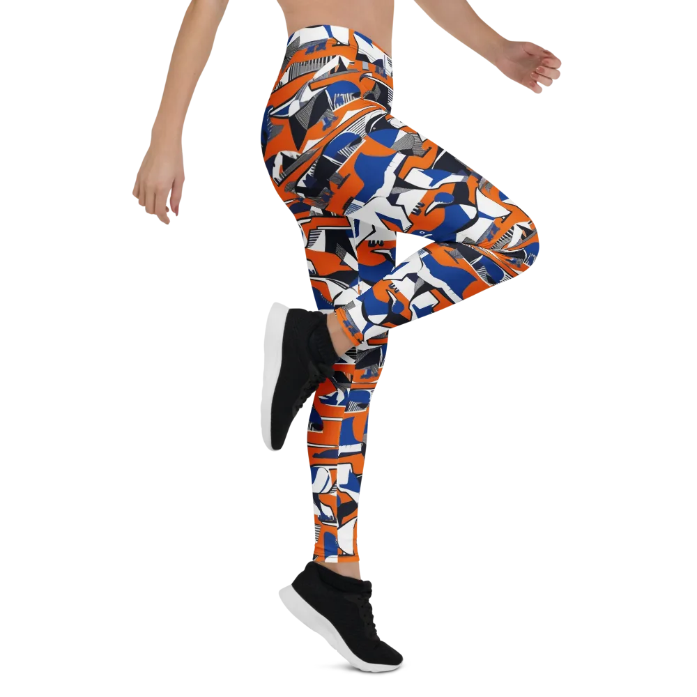 Orange Aviary on Leggings — Right