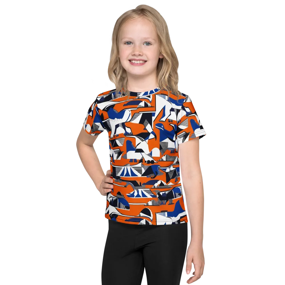 Orange Aviary on Kids Crew Neck T-Shirt — Front