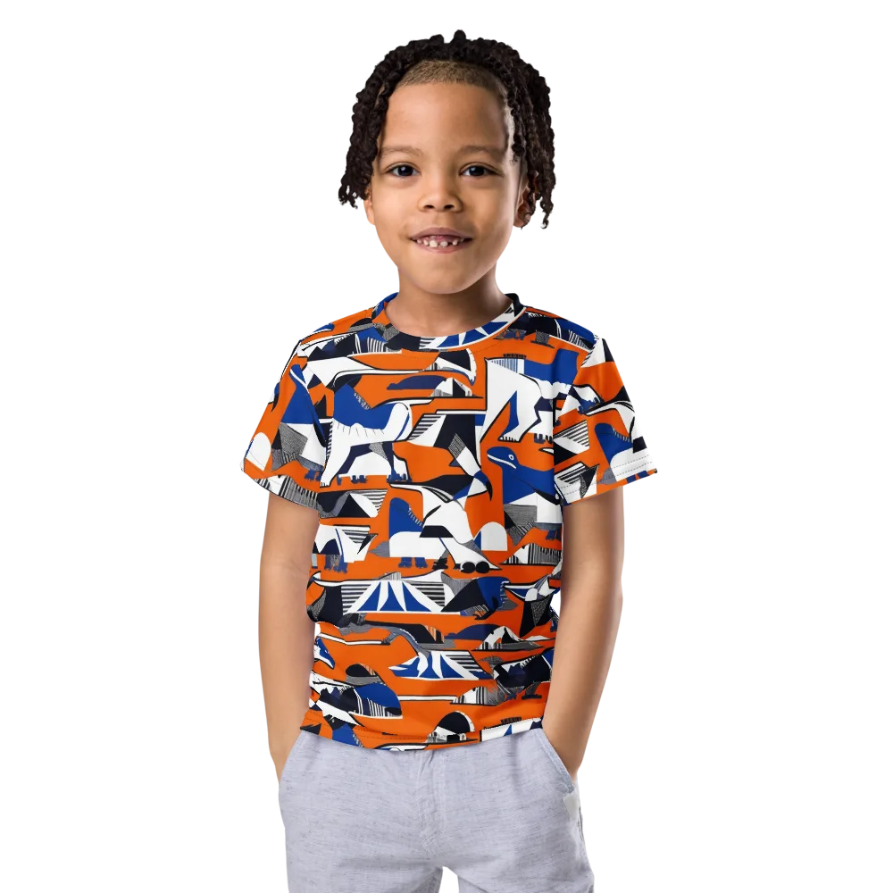 Orange Aviary on Kids Crew Neck T-Shirt — Front