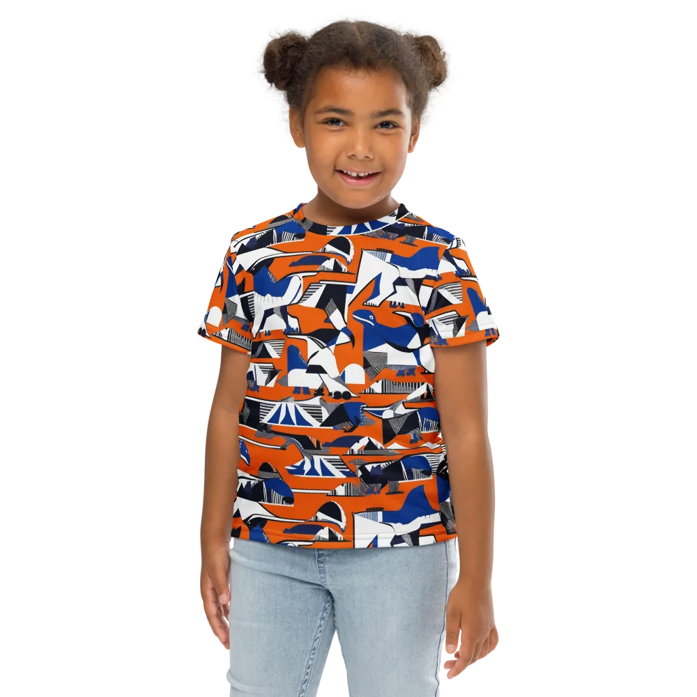 Orange Aviary on Kids Crew Neck T-Shirt — Front