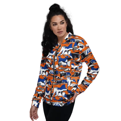 Orange Aviary on a Bomber Jacket
