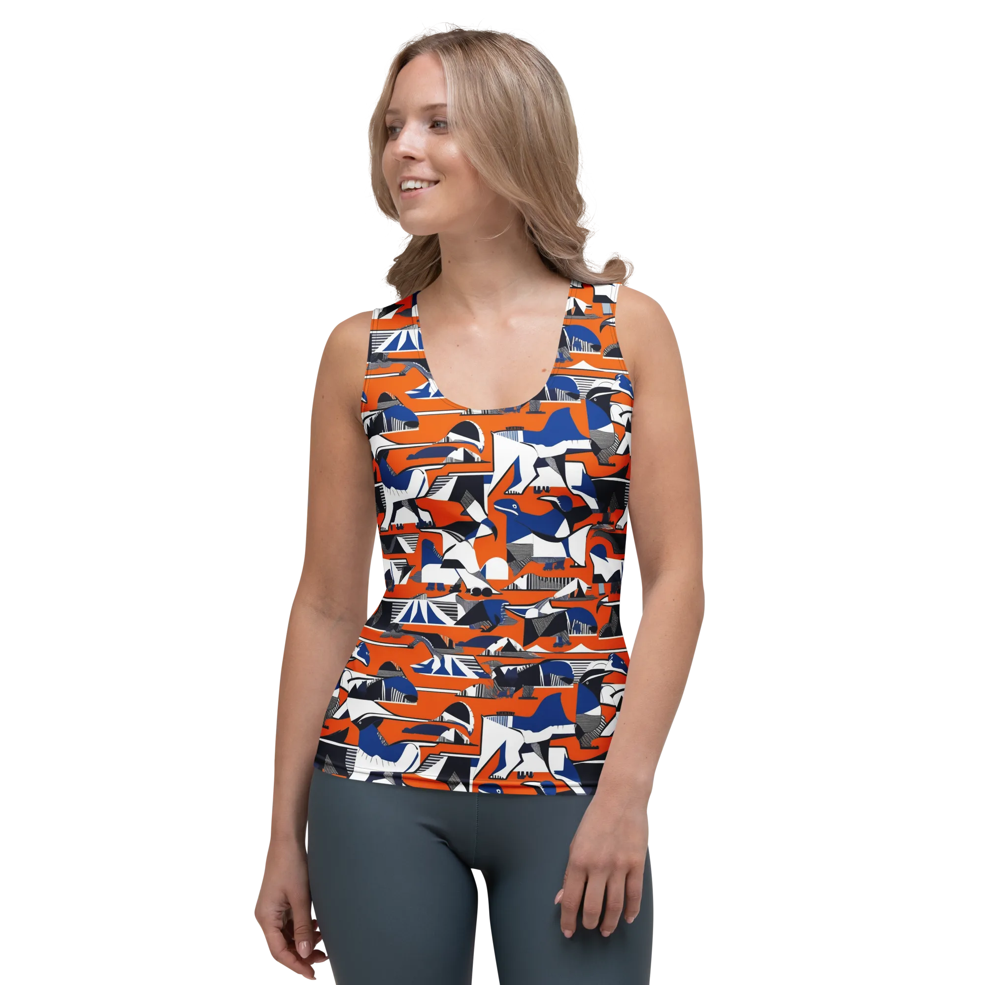 Orange Aviary on Women's Tank Top — Front