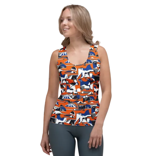 Orange Aviary on a Women's Tank Top