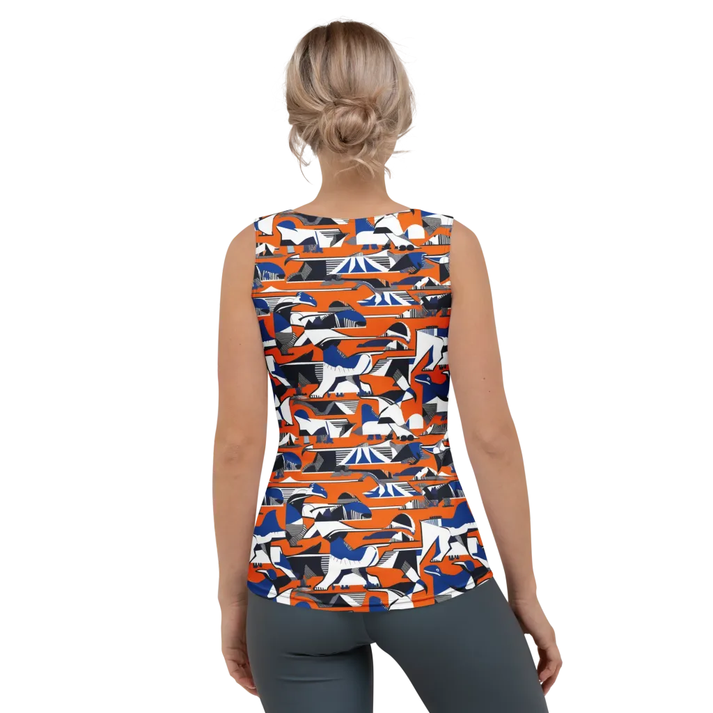 Orange Aviary on Women's Tank Top — Back