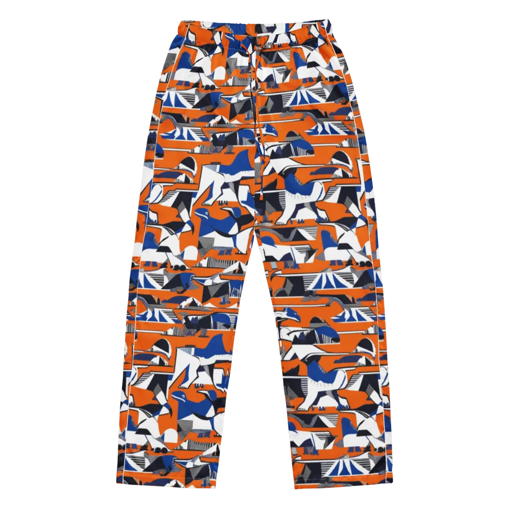 Orange Aviary on Women's Pajama Pants — Front