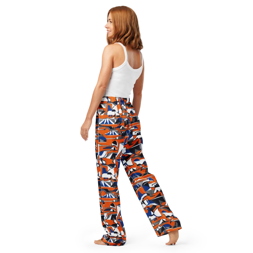 Orange Aviary on Women's Pajama Pants — Back