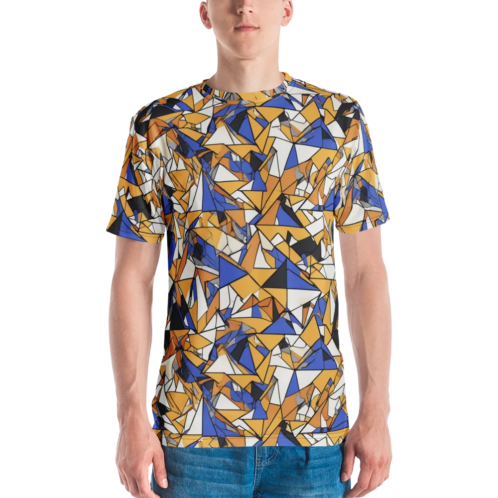 Saffron Fracture on Men's Crew Neck T-Shirt — Front