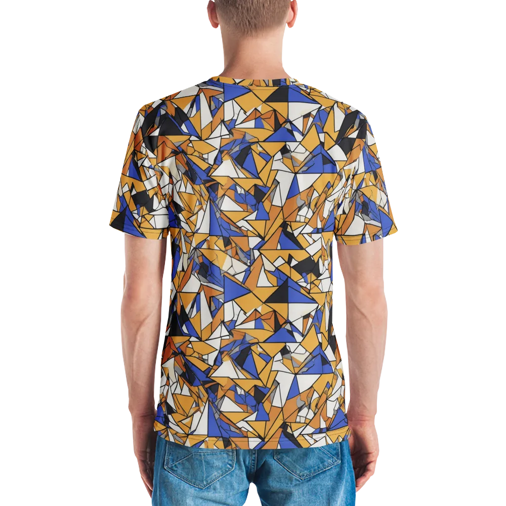 Saffron Fracture on Men's Crew Neck T-Shirt — Back