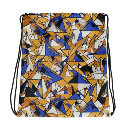 Saffron Fracture on a Drawstring Bag
