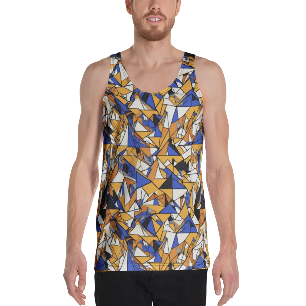 Saffron Fracture on Men's Tank Top — Front