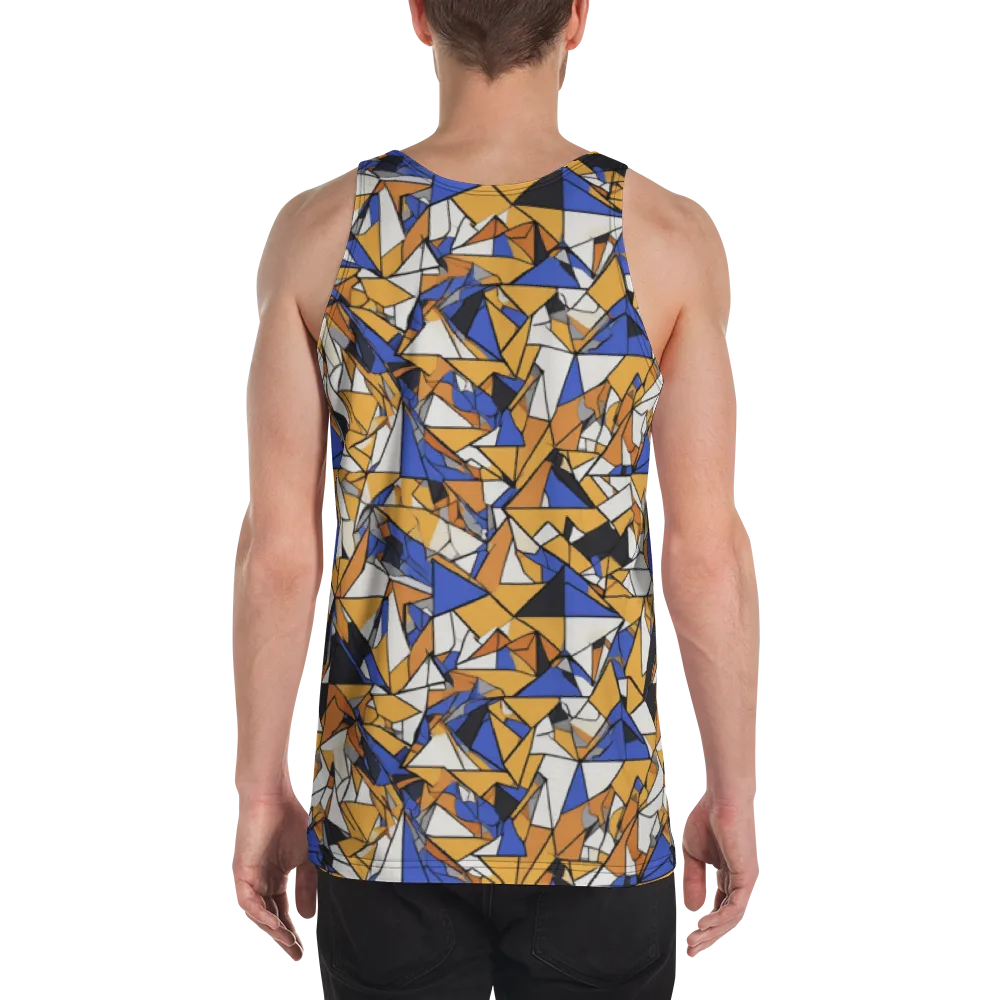 Saffron Fracture on Men's Tank Top — Back