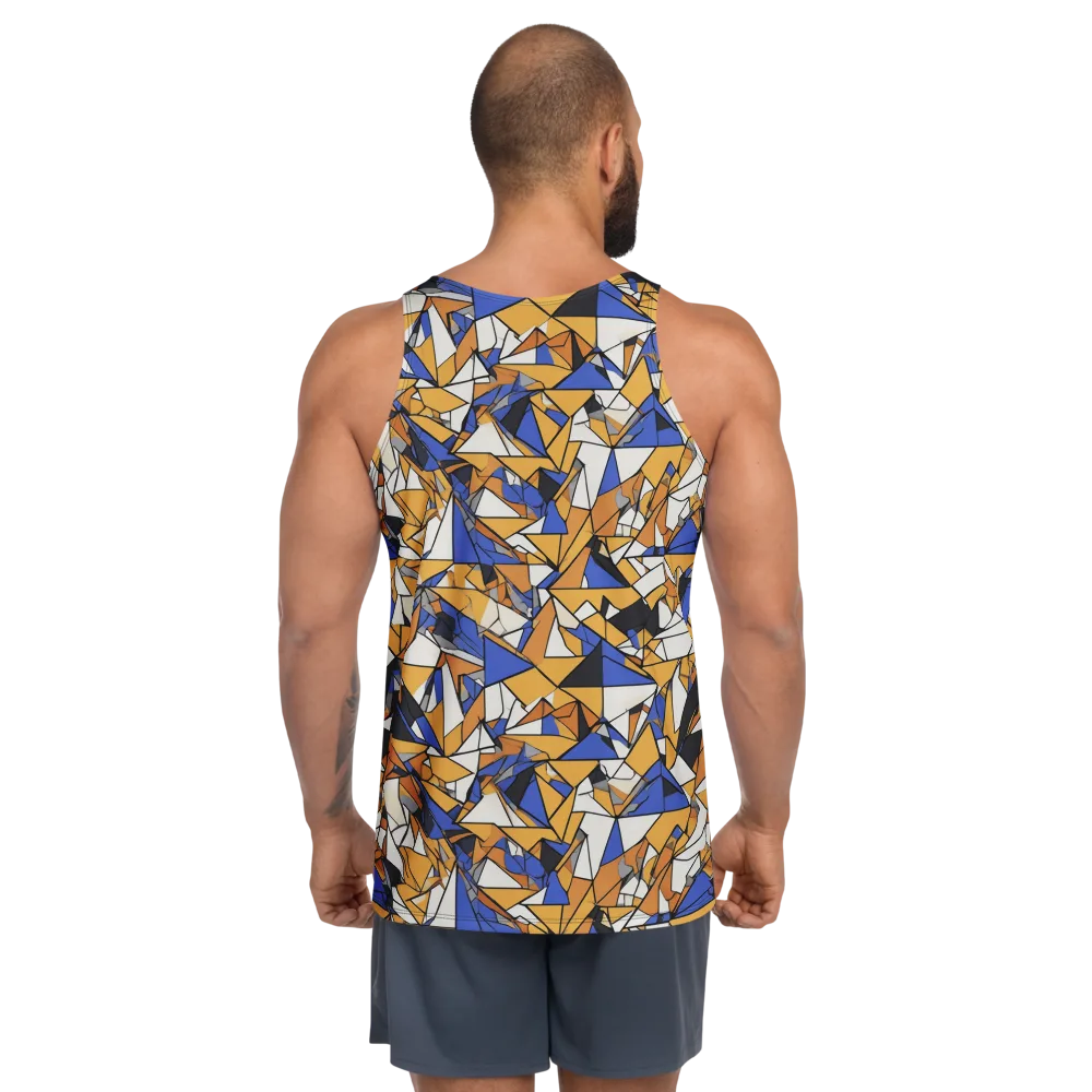 Saffron Fracture on Men's Tank Top — Back