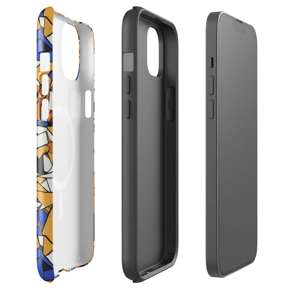 Saffron Fracture on MagSafe Tough Case for iPhone® — Front