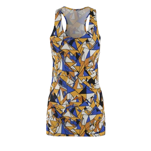 Saffron Fracture on a Racerback Dress